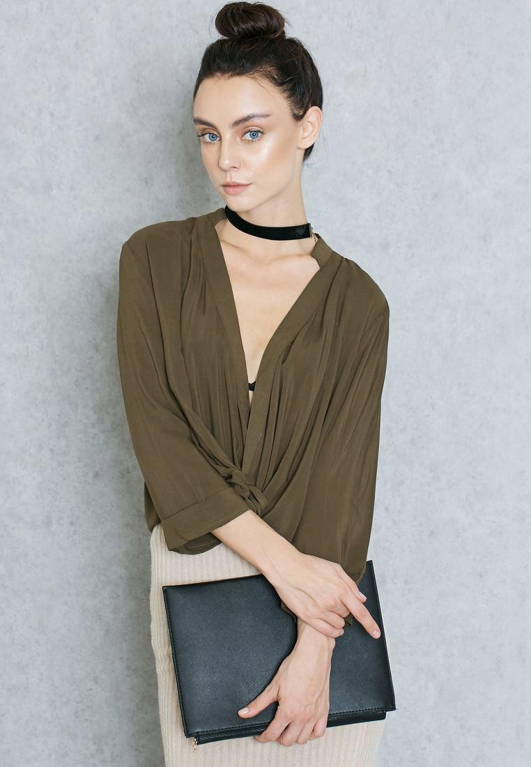 Plunge Wrap Top