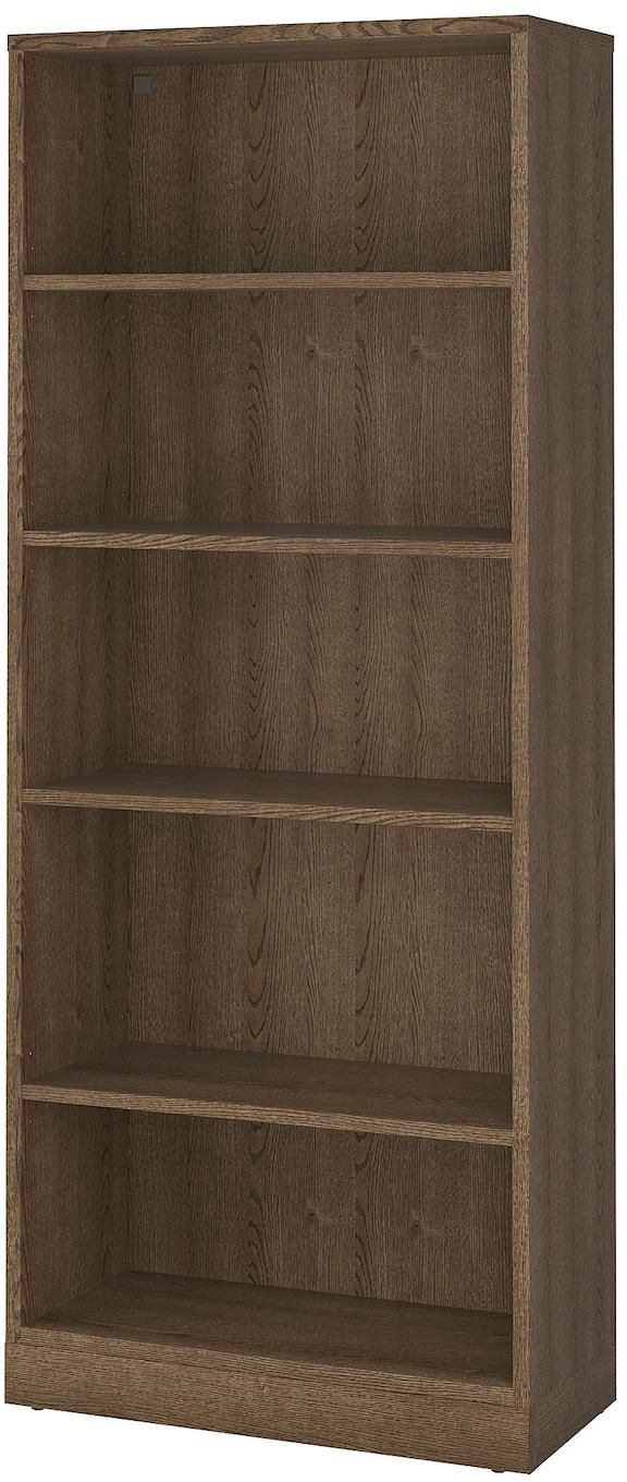 TONSTAD Bookcase - brown stained oak veneer 82x37x201 cm