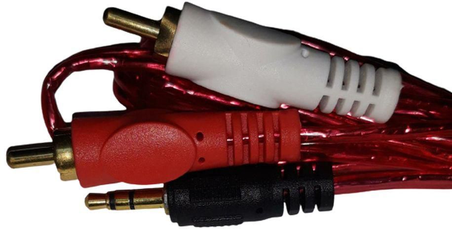 2 RCA IN 1 AUX Cable - 1.5M - Red