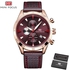 Mini Focus MF0011G Leather Watch - For Men - Brown/Gold