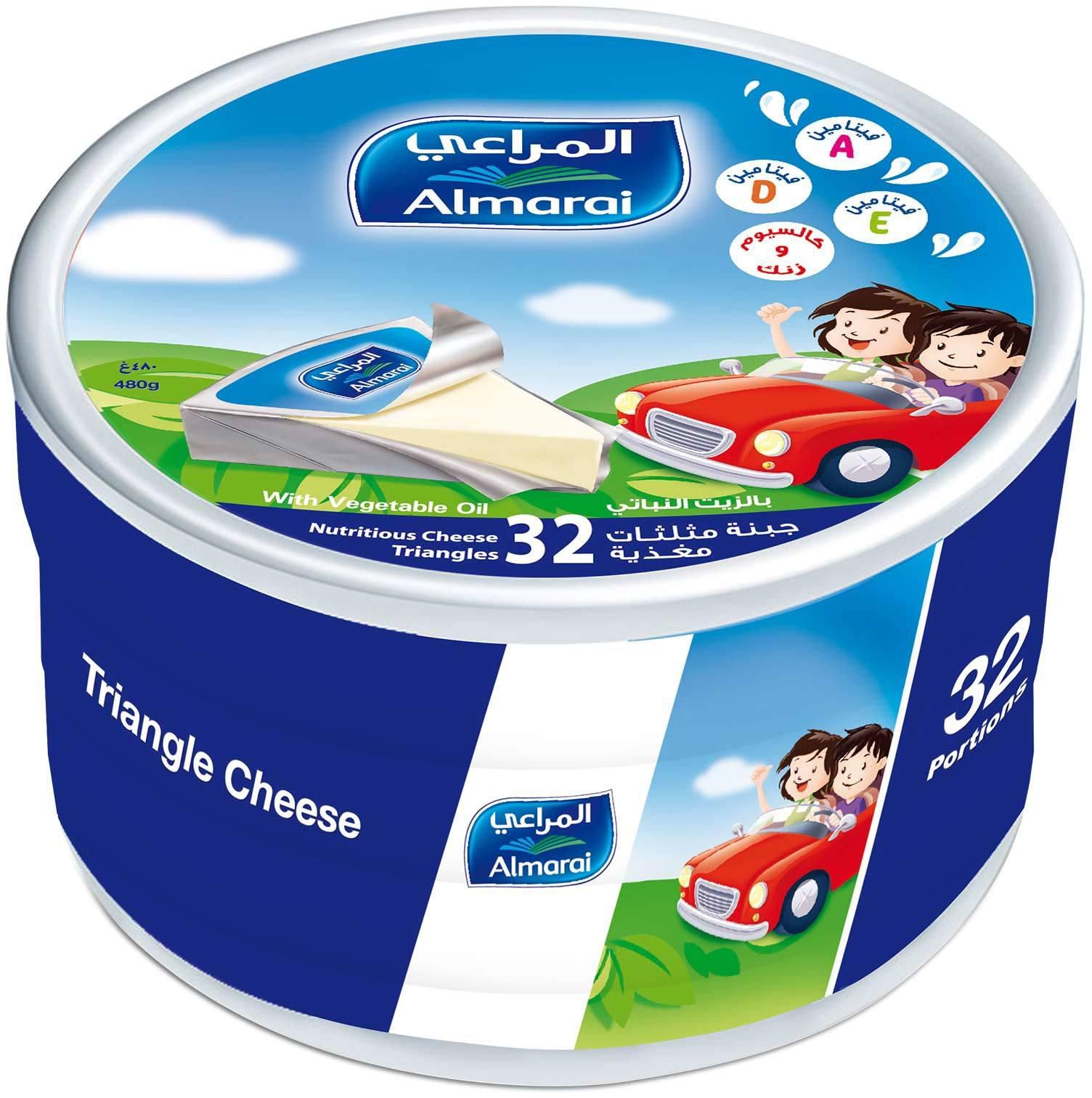Almarai nutritious cheese triangles with vegetable oil 480 g x 32 portions