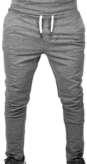 Solid Drawstring Sweatpants Dark Grey