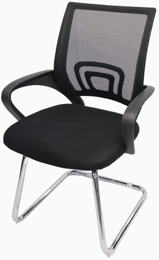Karnak Mesh Guest Chair For Visitors With Mesh Upholstery And Breathable Fabric, Comfortable Mesh Ergonomic Modern Furniture For Visitors Meeting Groups (Black)&nbsp;K-7827