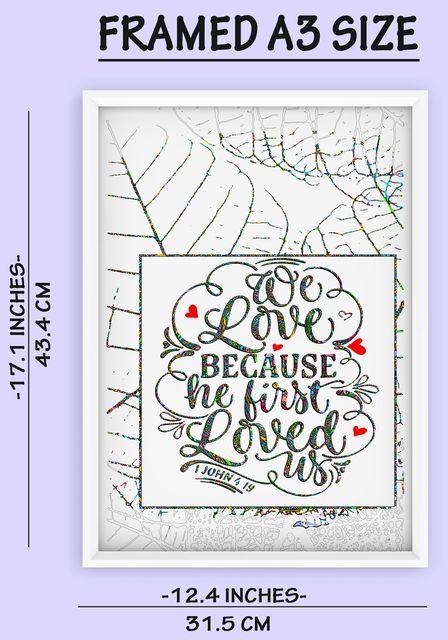 Christian Faith Wall Art We Love Because HE First Loved US