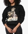 Black Rottweiler Graphic Sweatshirt