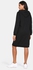 Hoodie Knee Length Dress Black