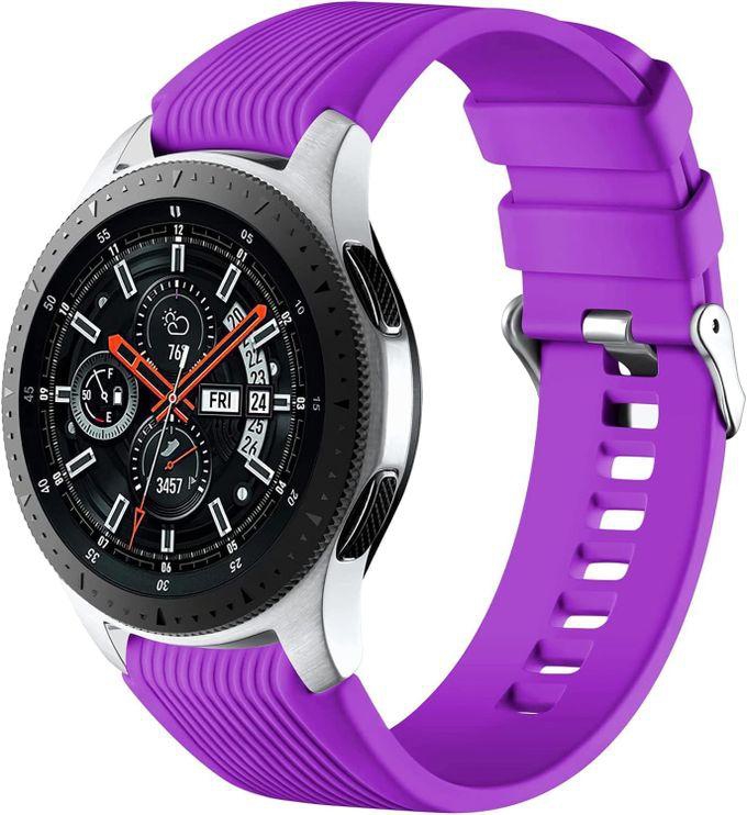 Tentech Sport Silicone Band 22mm Suitable For Huawei Watch 3/3 Pro/GT2 Pro/GT2e/GT2/GT 46mm - Samsung S3 And S4 46mm - Watch Active 2 44mm - Watch 3 45mm - Honor Magic 2 46mm - Purple