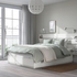 NORDLI Bed frame w storage and headboard, white, 160x200 cm - IKEA