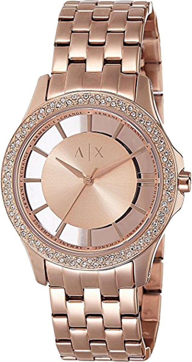 Armani Exchange Women's Rose gold Dial Stainless Steel Band Watch - AX5252