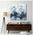 Hand Made Wall Painting Black/White/Blue 130x130 centimeter