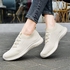 konhill Women's Comfortable Walking Shoes - Tennis Athletic Casual Slip on Sneakers, 2122 Beige, 9
