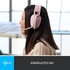 Logitech Zone Vibe 100 Lightweight Wireless Over-Ear Headphones with Noise-Cancelling Microphone, Advanced Multipoint Bluetooth Headset, Works with Teams, Google Meet, Zoom, Mac/PC - Rose