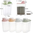 PREMIFY 4Pcs Cereal Containers Set | 2.5L / 2KG Capacity Airtight Food Storage Container | BPA Free Plastic Rice Storage Bin/Dispenser + Measuring Cup & Pour Spout