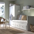 HEMNES Day-bed w 3 drawers/2 mattresses - white/Ågotnes firm 80x200 cm