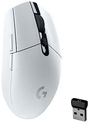لوجيتك G305 لايت سبيد فأرة لاسلكي متوافقة مع بي سي & لابتوب - G305 لايت سبيد - 12000 نقطة لكل ساعة، بطارية 250 ساعة، 6 أزرار قابلة للبرمجة، ذاكرة مدمجة، جهاز كمبيوتر/ماك - أبيض