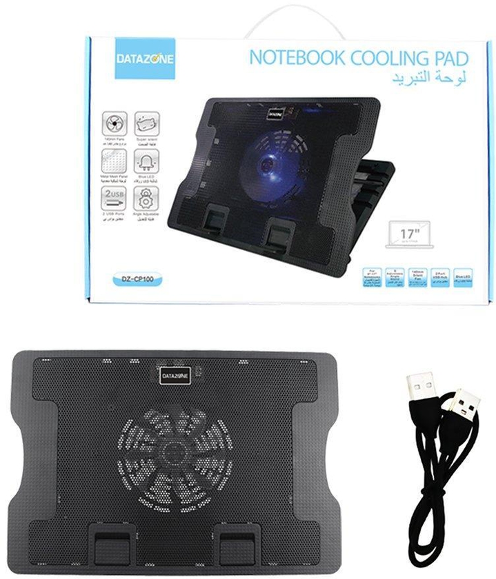 DATAZONE Notebook Cooling Pad, Blue led, Black
