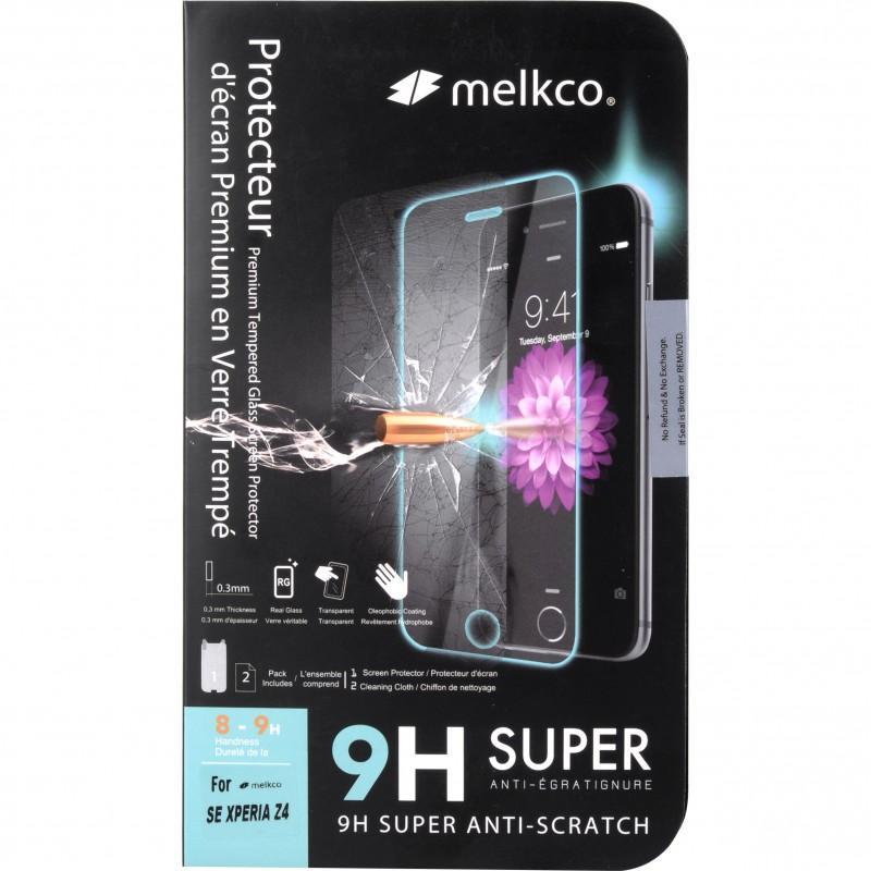 Melkco Smartphone Screen Protector, for (Sony) Xperia Z3+, Tempered Glass - Clear Finish