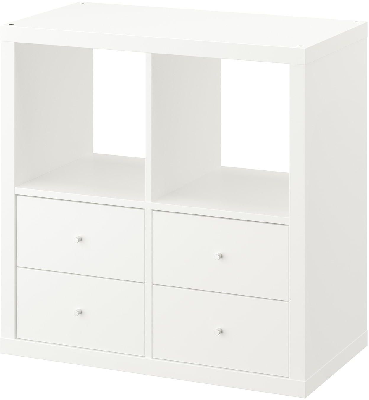 KALLAX Shelving unit - with 4 drawers/white 77x77 cm
