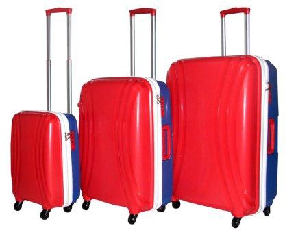 HighFlyer Britain Flag Bag 3 Pc PP Unbreakable Travel Luggage Set