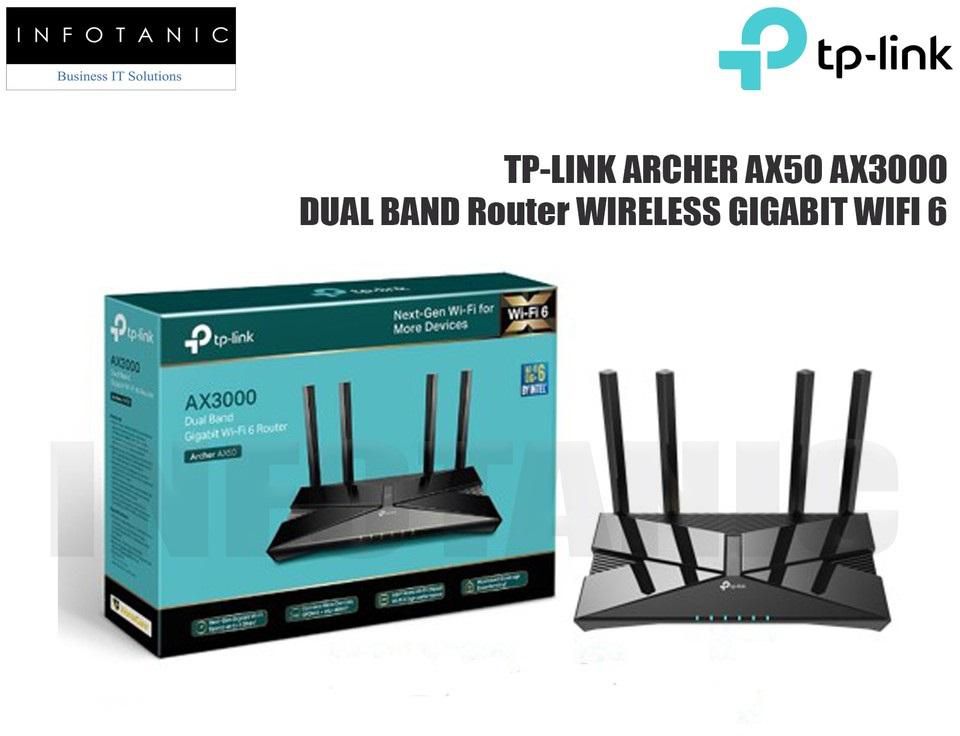 TP-LINK ARCHER AX50 AX3000 Dual Band Router Wireless Gigabit WIFI 6