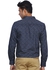 D'Indian CLUB Satin Cotton Men's Full Sleeve Party Dark Blue Printed Shirt Size XL