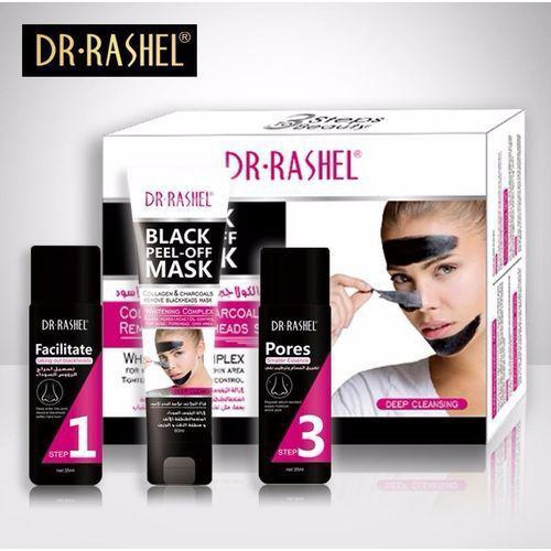 Dr. Rashel Collagen Charcoal Whitening black Mask Set facial Black head Masks - [60ML & 2X35ml]