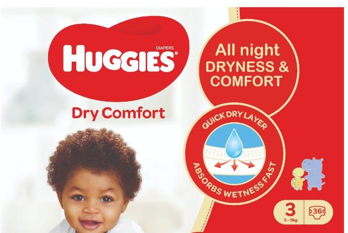 HUGGIES DRY COMFORT (size 3) 5-8Kgs 36's diapers 