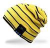 BeanieMydeal Slouchy Knit Skully Beanie Cap Hat with Wireless Bluetooth Headphone - Yellow