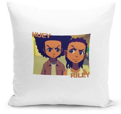 The Boondocks Throw Pillow The Boondocks Couch Cushion Huey and Riley Accent Pillow Freeman's Brotherhood-Parody Anime
