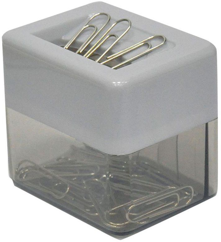 Magnetic Paper Clip Holder Grey/Clear