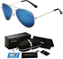 Frog Mirror sunglasses men, Avitor designe - Blue