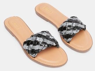 Weave Detail Flat Sandals