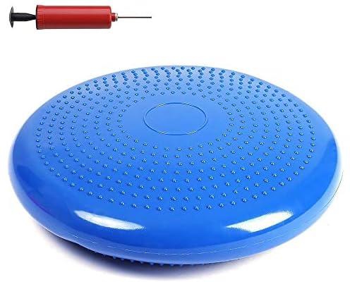 Yoga Pilates Wobble Stability Balance Trainer Disc Pad Cushion Mat+Pump 33/12.99 inch Blue, 2724638580182_ with two years guarantee of satisfaction and quality