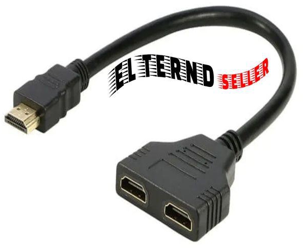 An Adapter From (HDMI Male) To (2 HDMI Female) To Operate Two Screens At The Same Time