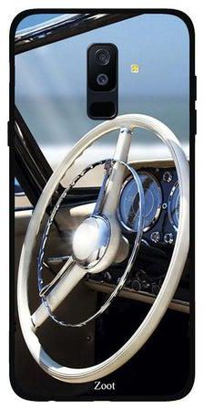 Thermoplastic Polyurethane Protective Case Cover For Samsung Galaxy A6+ Vintage Wheel
