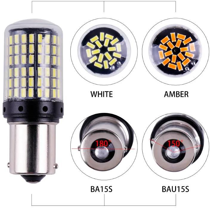 1pcs 1156 BA15S P21W LED BAY15D BAU15S PY21W lamp T20  7440 led Bulbs For Turn Signal Light