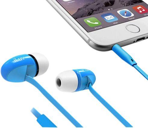 iLuv Tangle Earphone with Mic, Blue - PPMINTSBL