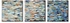 لوحات زيتية اصلية وعصرية مرسومة باليد ثلاثية الابعاد على القماش، لوحة جدارية تجريدية كبيرة مطبوعة على قماش لتزيين المنزل، مؤطرة وجاهزة للتعليق 48 × 16 انش، مجموعة من 3 لوحات، أزرق