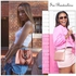 Fashion 4 In 1 Ladies Handbags Women Shoulder Bags Set PU Leather -Pink