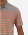 Concrete Stripes Polo Shirt - Dark Grey & Orange