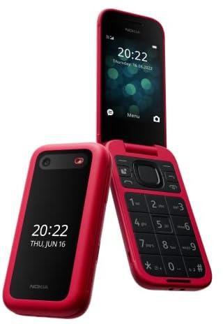Nokia 2660 Flip Dual-SIM 128MB ROM + 48MB RAM (GSM Only | No CDMA) Factory Unlocked Android 4G/LTE Smartphone (Red) - International Version