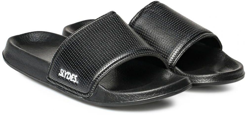 Slydes Perforated F Slide Slippers for Women - 6 UK, Black