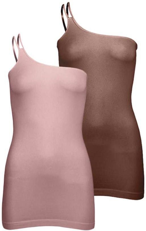 طقم فستان كاجوال عدد 2 للنساء من سيلفي - وردي/ بني قياس 2 Xl