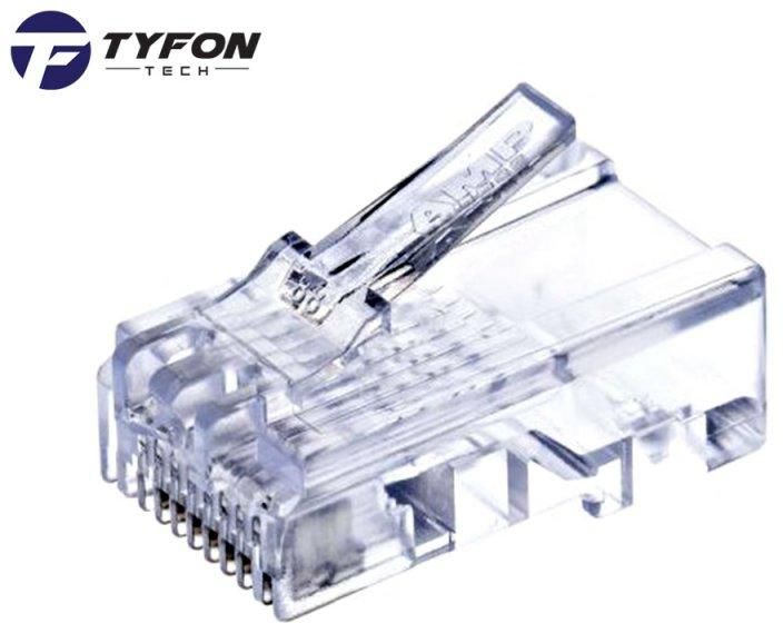 Tyfontech AMP Modular Plug RJ45 Network Cable Connectors (White)