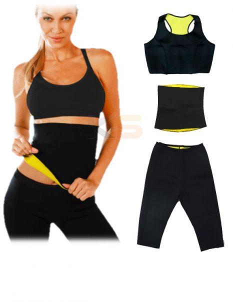 [3in1 Bundle] New Sport Neotex Body Shapers Bra + Belt + Pant for Women - Free Size