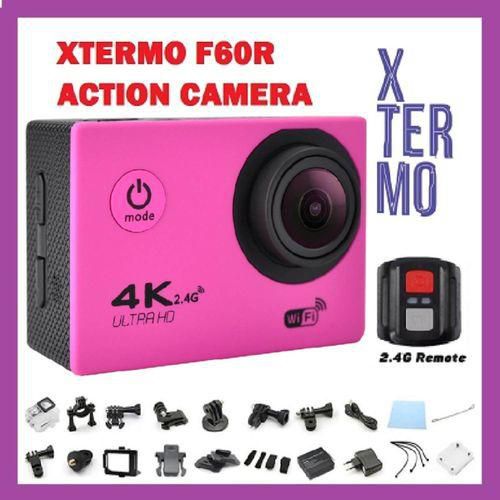 LEBAIQI 2018 XTERMO F60R 4K 30fps 16M Action Sports Camera Cam Remote Shutter Control - PINK
