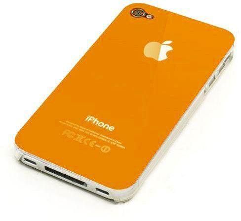 غطاء رفيع ايفون 4/4S مع واقي للشاشة برتقالي