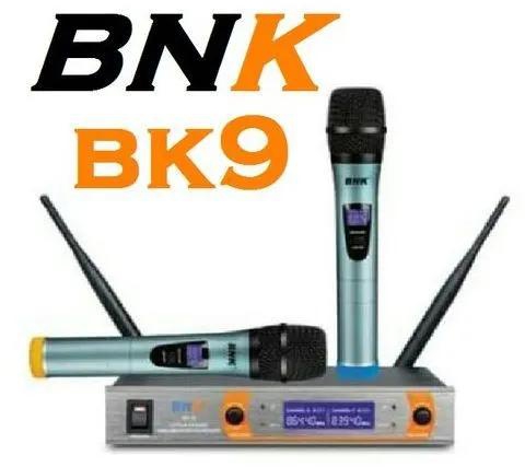Bnk BK-9 Dual Channel UHF Wireless Microphone Set Public Address Microphone