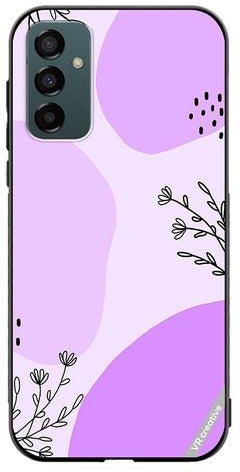 Protective Case Cover For Samsung Galaxy F23 Purple Flower Design Multicolour