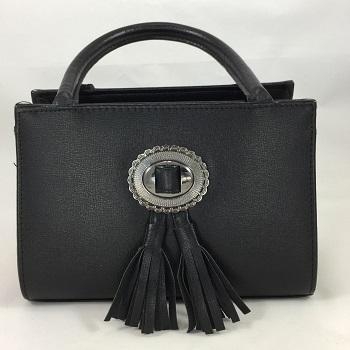Magari Fashionable Vintage Tassel Shoulder Messenger Bag (Black)